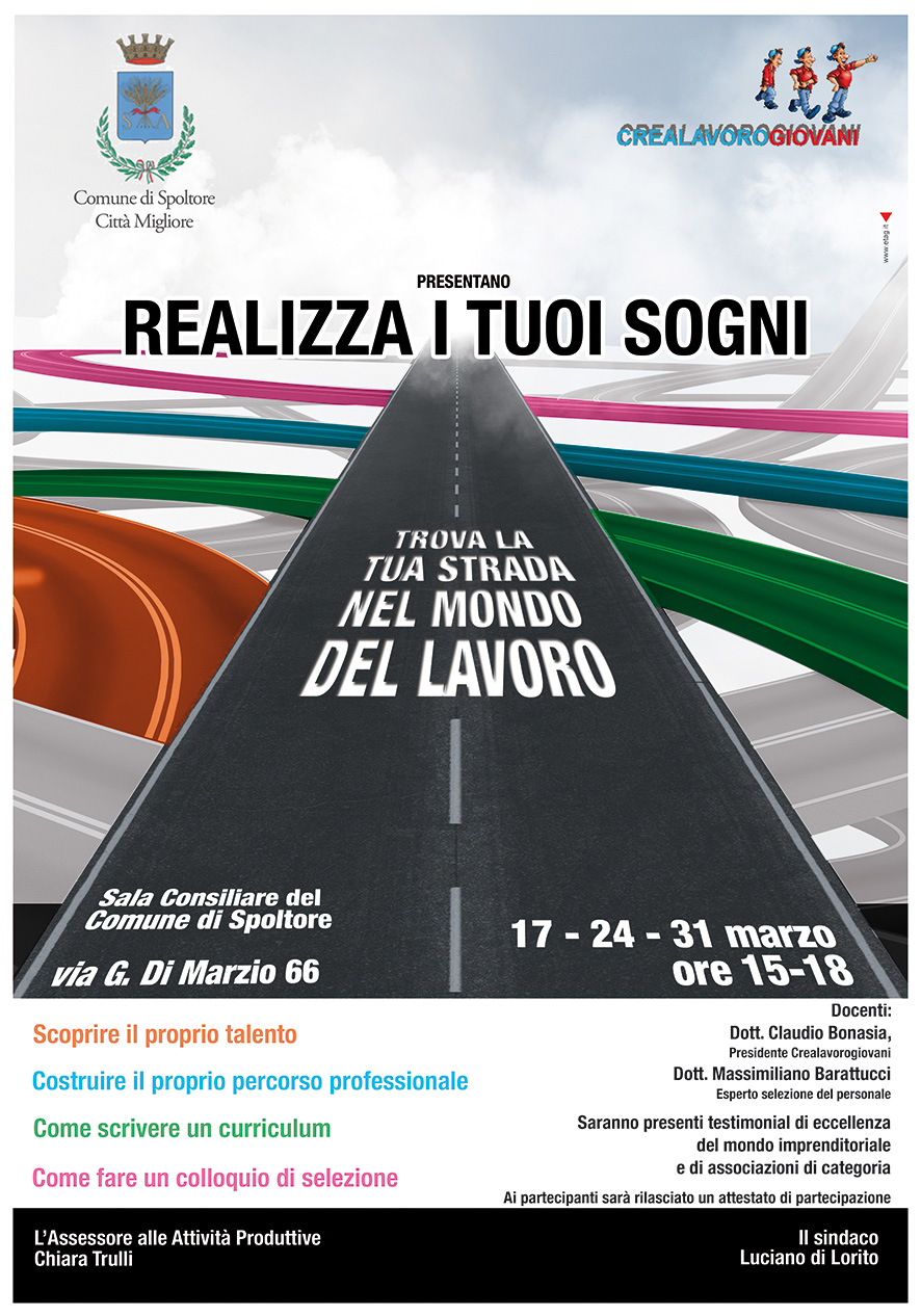 SLITTAMENTO DELL\'INCONTRO "REALIZZA I TUOI SOGNI" DAL 31 MARZO AL PRIMO APRILE