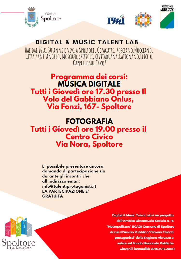 Programma corsi Talent Lab