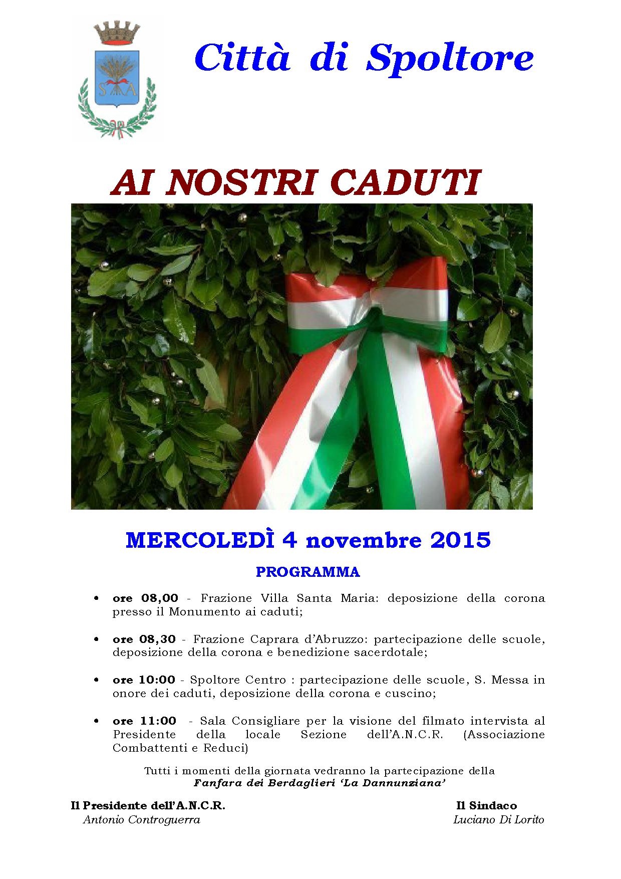 GIORNATA DELL\'UNITA\' NAZIONALE E DELLE FORZE ARMATE