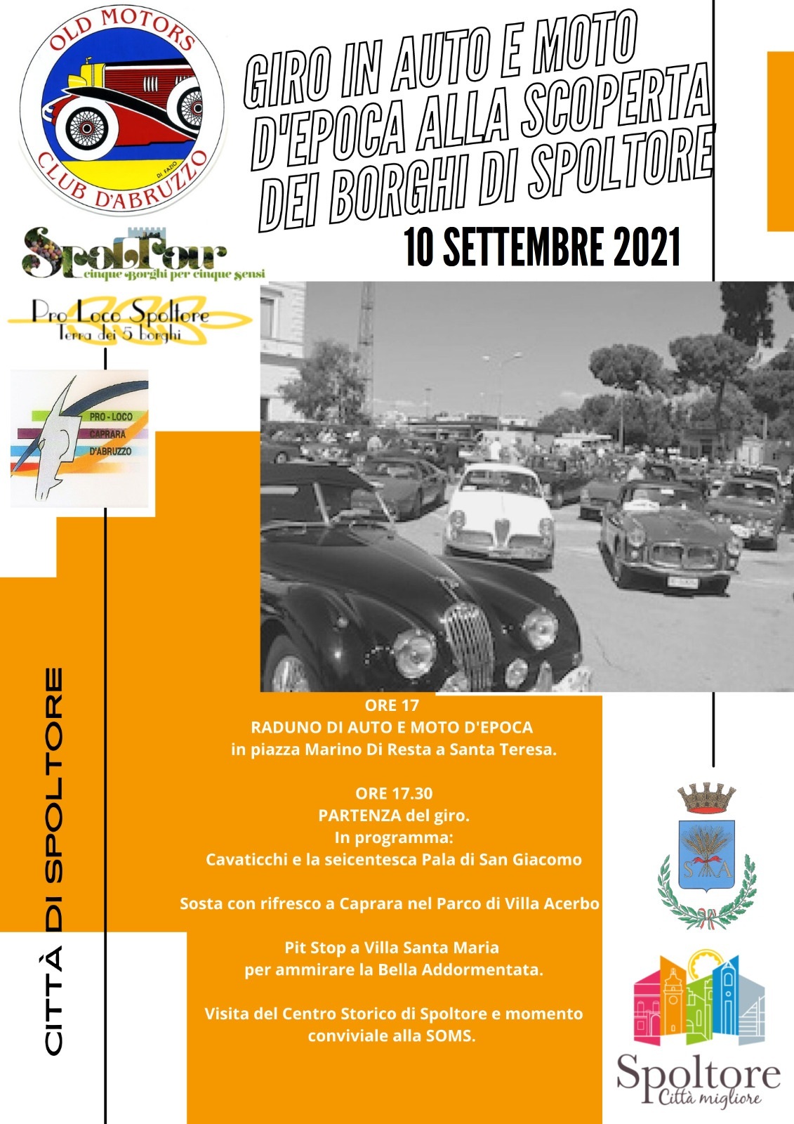 Giro in auto e moto d\'epoca alla scoperta dei borghi di Spoltore